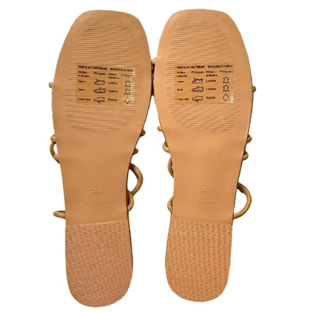 MAEVE | Anthropologie Tan Leather Strappy Sandals Vacation Resort Travel Beach
